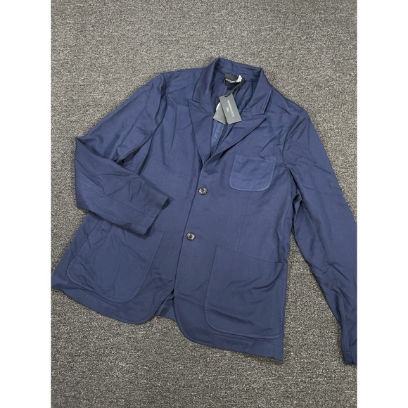 New Rhone Blazer Men's 42 Blue Commuter Nano Projects Unstructured Fleece Wool